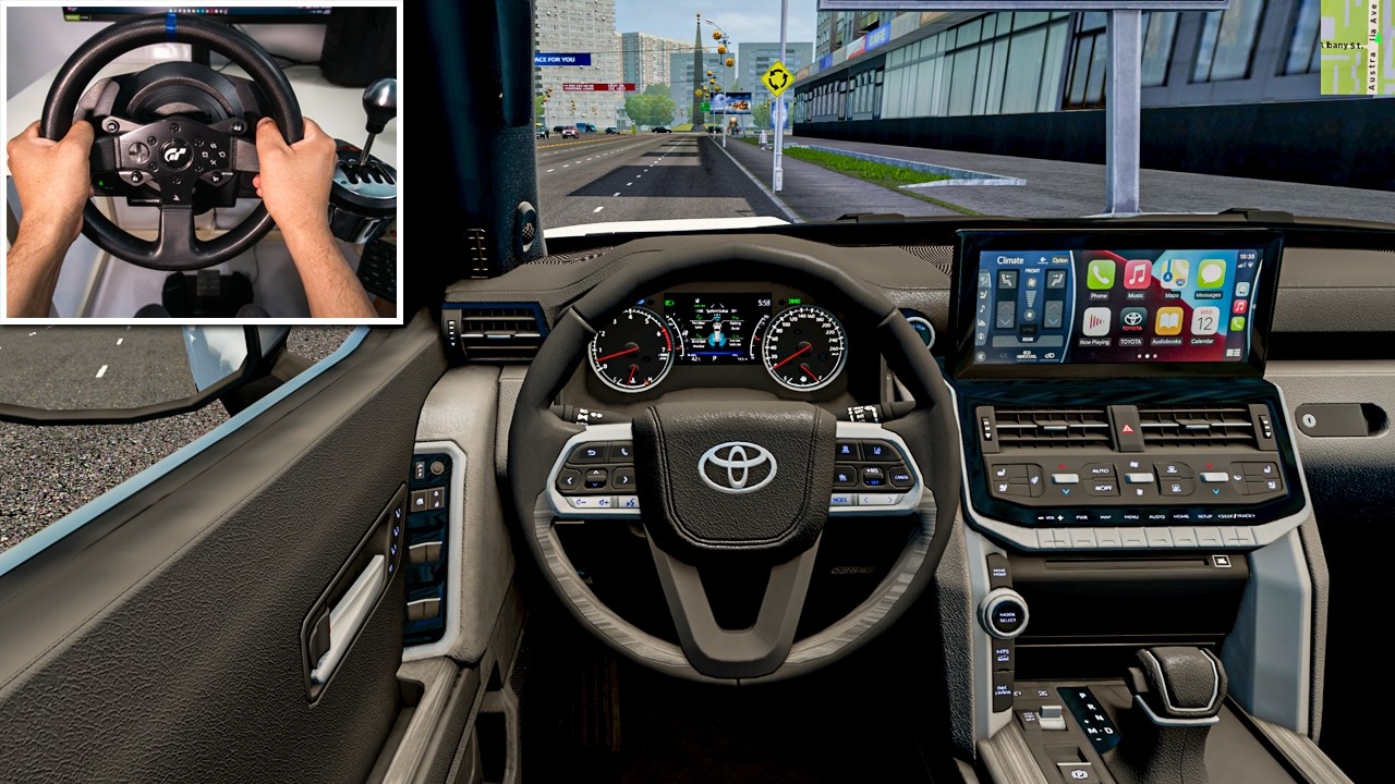 City Car Driving - Toyota Land Cruiser 300 | 4K Realistic Driving Steering Wheel Gameplay