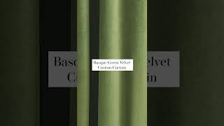 Immerse Yourself In The Lush Allure Of Our Basque Green Signature Velvet Custom Curtains