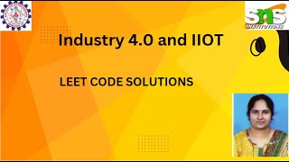 leet codes | Leet code Solutions| SNS INSTITUTIONS