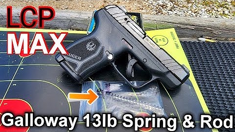 Galloway 13lb Recoil Spring and Guide Rod Ruger LCP Max Review & Shoot