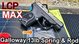 Galloway 13lb Recoil Spring and Guide Rod Ruger LCP Max Review & Shoot