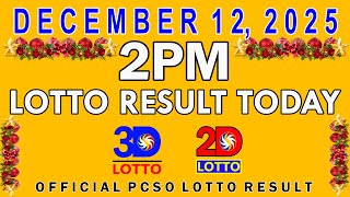 2pm Lotto Result Today Swertres Ez2 PCSO December 12 2025