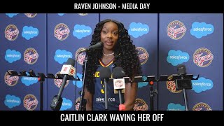 Fever's Raven Johnson On Caitlin Clark Waving Her Off