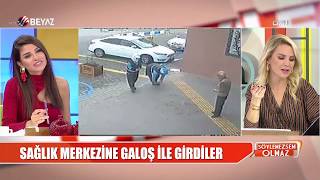 Sağlık merkezi kirlenmesin diye galoş takıp içeri girdiler