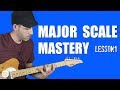 Major scale guitar  all 7 patterns lesson 1