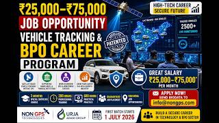 ₹25,000–₹75,000 Job Opportunity | Vehicle Tracking &amp; BPO Career Program