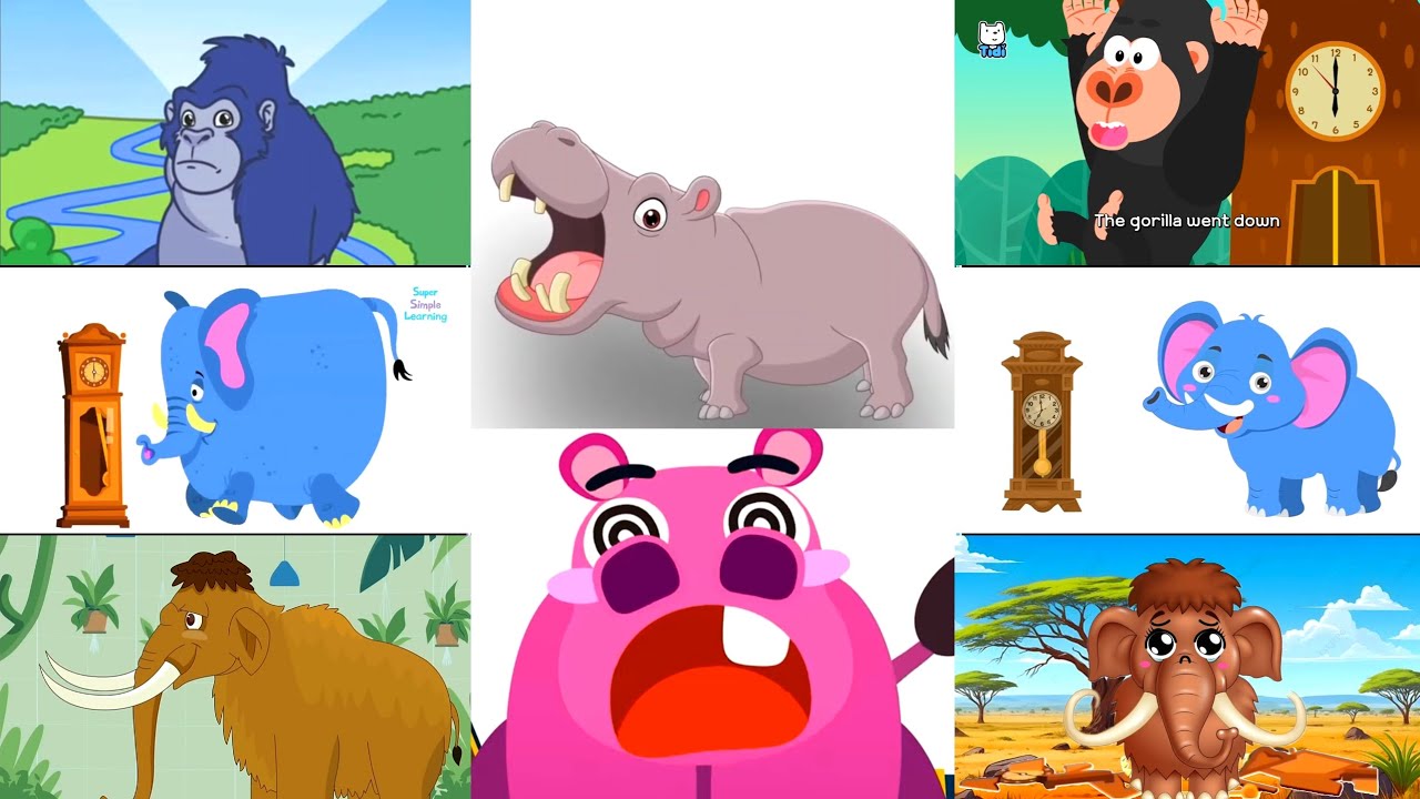 HICKORY DICKORY DOCK || 2 BIG MOUTH HIPPO & 3 PAIR BEST CLOCK CRASHER IN PARTY FX || EFFECT TUTORIAL