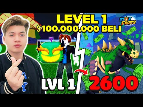 KienRic Roblox Spending 100 Million Beli From Level 1 to Level 2600 in Blox Fruit in 100 Days