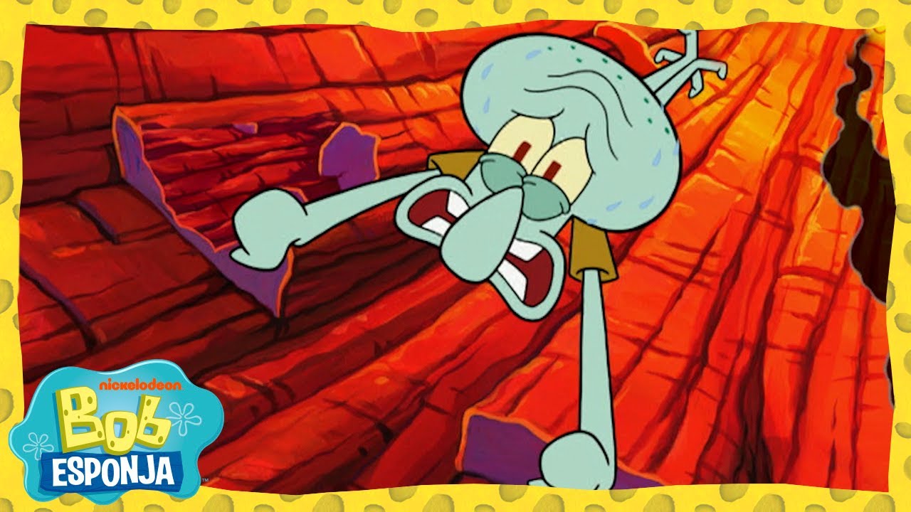 Bob Esponja | A erupção do vulcão contra o Lula Molusco | Bob Esponja em Português