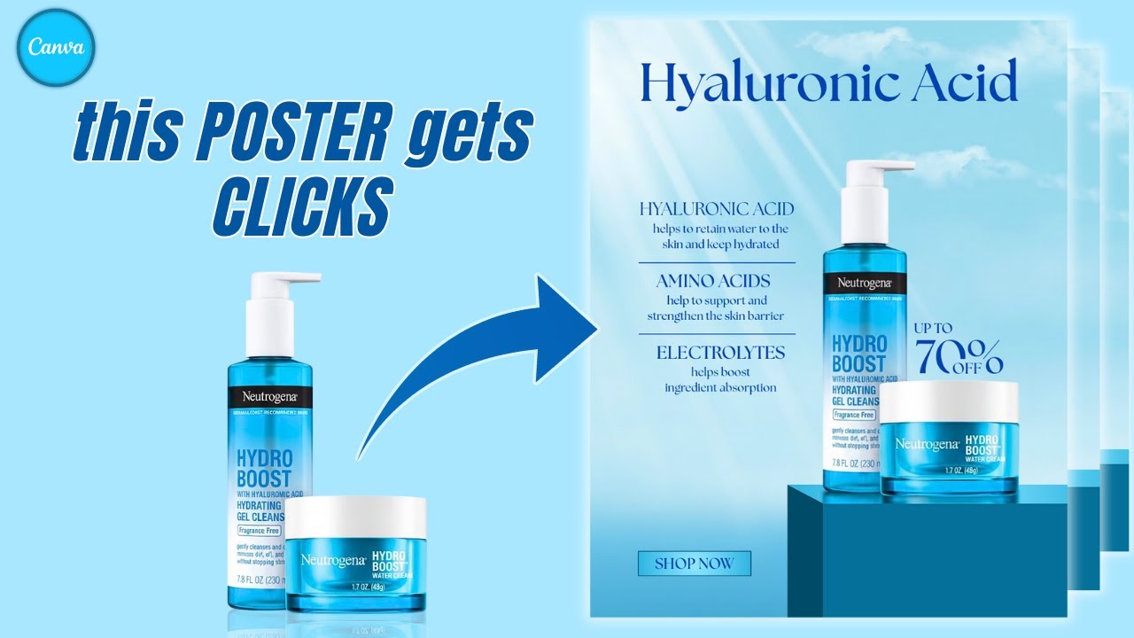 Create a Click Worthy Product Poster Design in Canva | Canva Tutorial