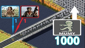 Can Tanya and Boris defend the bridge vs 1000 Mummies - Red Alert 2