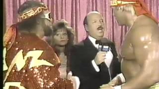 Wrestlers Randy Savage & Hulk Hogan predict 9/11 Attack in 1989!