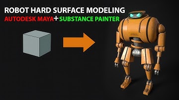 Robot Hard Surface Modeling | Maya + Substance 3D Painter