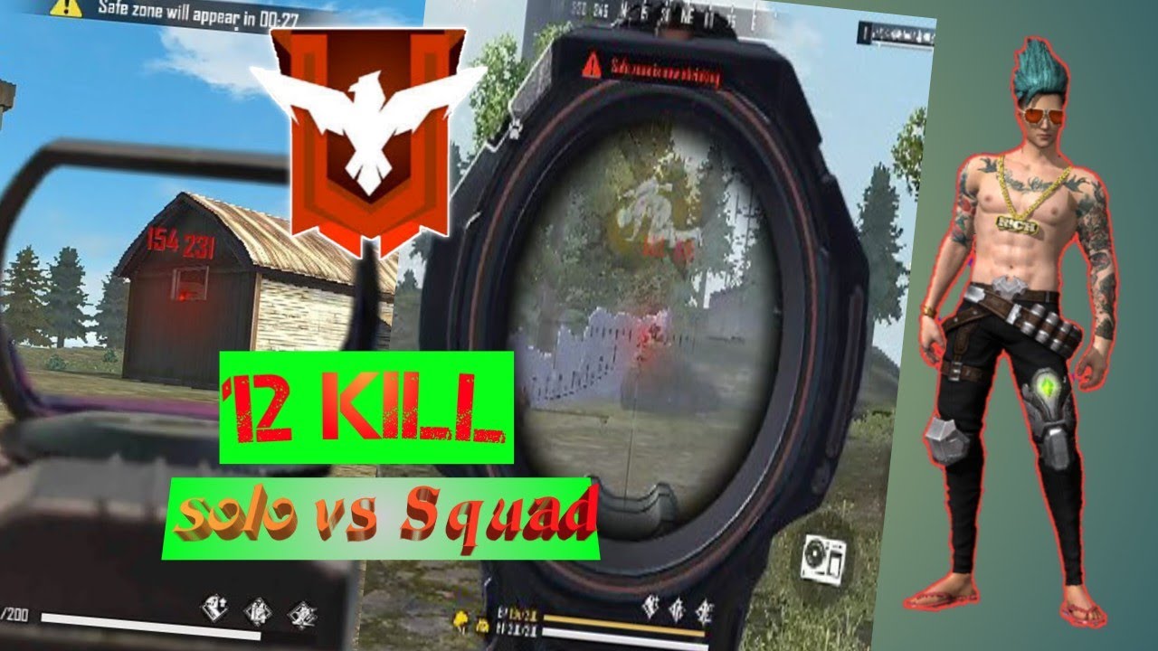 Solo VS Squad RANK MATCH. 12 KILL√ ™GREENA FREE FIRE #mastergang - YouTube