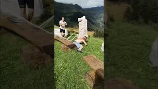 Ice Water Prank on Sleeping Man Ends With Stumble Over Log