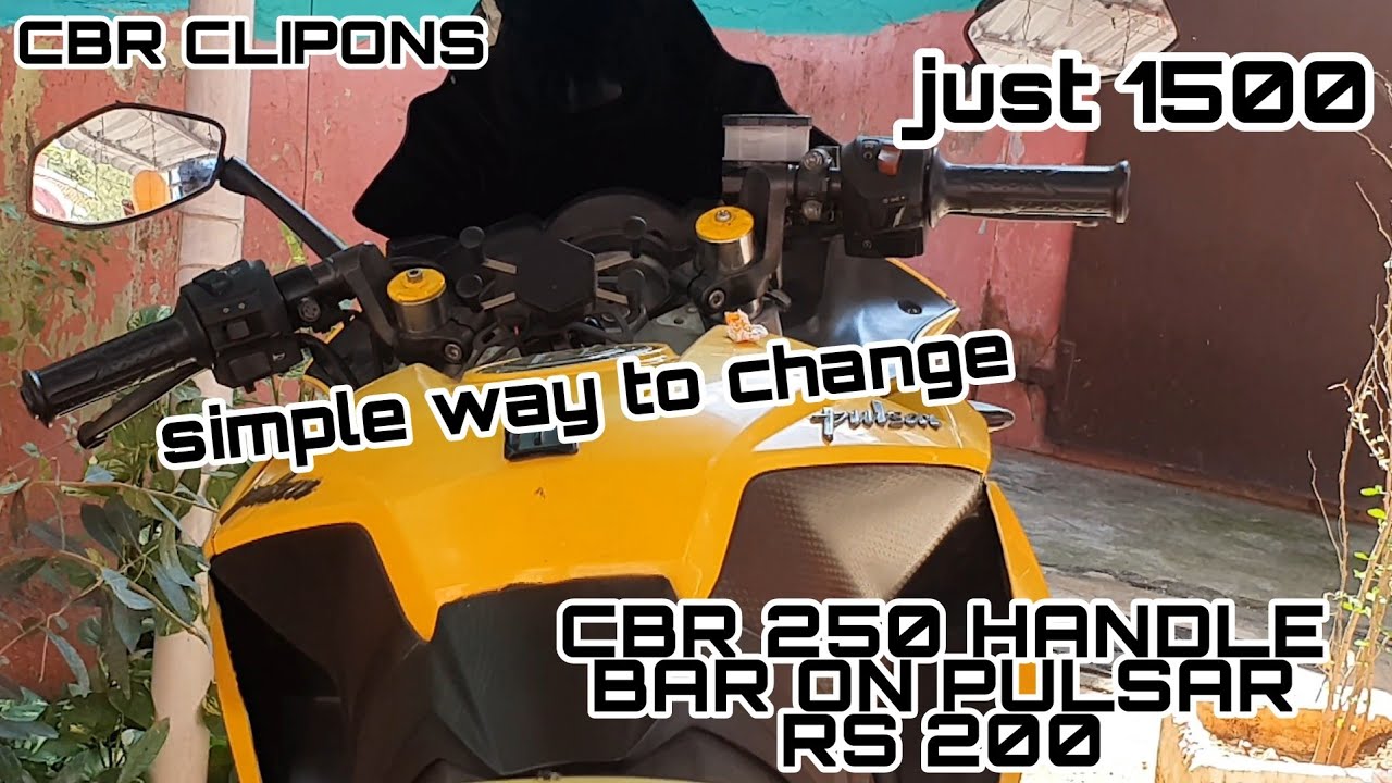 How to fit cbr clipons on pulsar rs 200 // low cost modification// agresive driving position