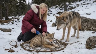 Download Lagu The Mother Eurasian Wolf Blocked The Car To Beg The Kind Young Woman to Rescue Her Trapped Cub MP3