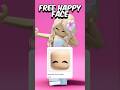 FREE HAPPY FACE! 😊 #roblox #freeitems #robux