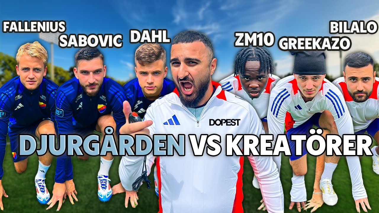 DJURGÅRDEN vs KREATÖRER - Snabba fotbollsutmaningar! Greekazo, Bilalo, ZM10