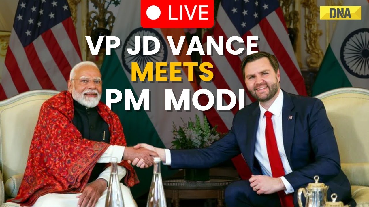 Modi Vance Meet Live: PM Modi Welcomes US Vice President JD Vance And His Family At His Residence