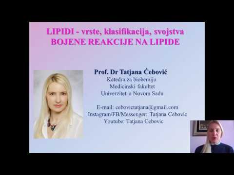 Lipidi - vrste, klasifikacija, svojstva, reakcije na lipide