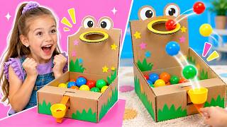 Make a Cardboard Ball Toss Game! 🎯📦 Crafts, Activities & More