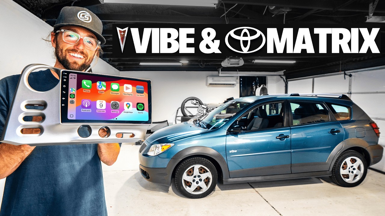Installing a HUGE Apple CarPlay Head Unit! (2002-2008 Toyota Matrix/Pontiac Vibe)