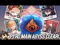NEW ABYSS BUT PYRO CHARACTERS ARE THE MAIN DPS | Genshin Impact