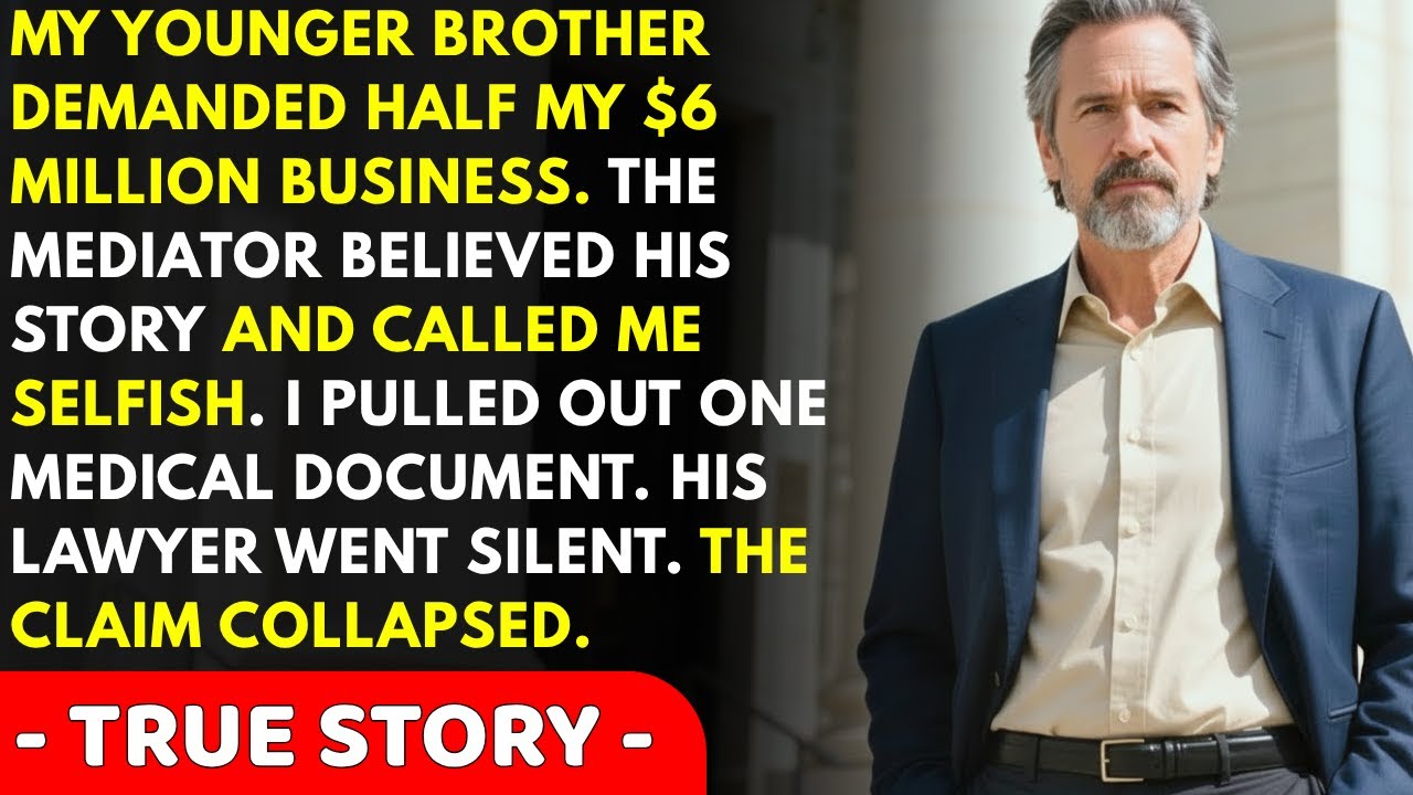 My Younger Brother Demanded Half My Business In Mediation, But When I Showed One Document, He...