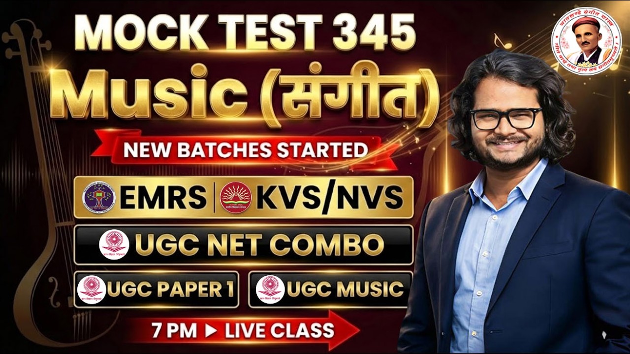 🚀 MUSIC MOCK TEST - 345 | Sangeet Shastra Theory MCQs for UGC NET, KVS, NVS & TGT Exams