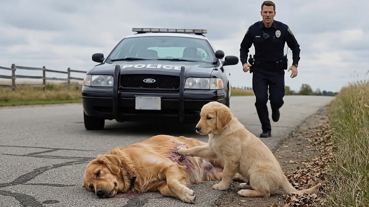 Brave Baby Puppy Finds Police to Rescue Injured Mother Dog - Emotional Animal Hero Story