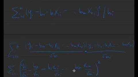 Linear Econometrics: Weighted Least Squares Part 2