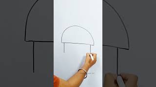 How to Draw a Hut 🛖 | Simple Drawing Tutorial #shortsfeed #shorts #drawing #art