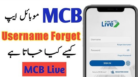 How to Forget Username MCB Live Mobile App |MCB Banking ka Username Reset/Forget Kasy Kary