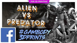 Alien vs Predator 3D Printing Models Kit | Presentation by Gambody