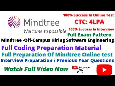 Mindtree Full Exam Pattern / Coding Preparation Material / Preparation Of Mindtree Online test