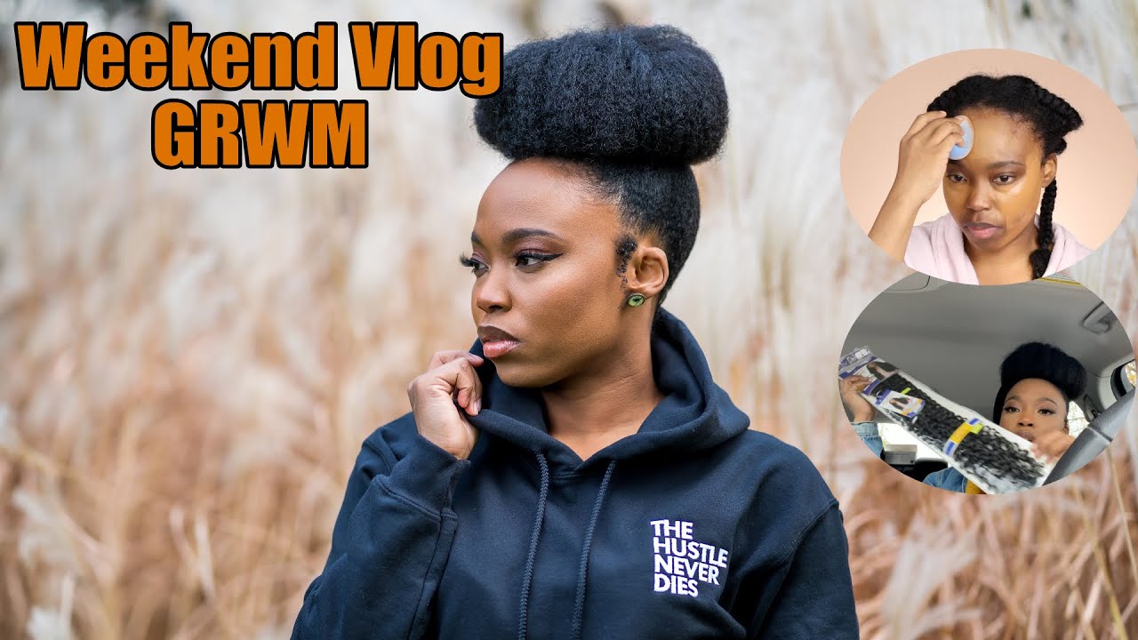 Weekend Vlog GRWM  | THND Photoshoot | Shopping for Braids | Loaferette