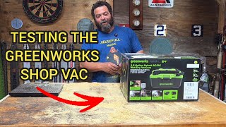 Trying out the Greenworks gen 2 shop vac - 24v wet/dry hybrid suction blower