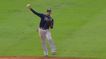 Escobar makes an excellent throw for the out