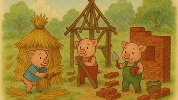 The 3 little pigs and the big bad wolf