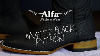 Alfa Western Wear (Matte Black Python Print) On Feet Review