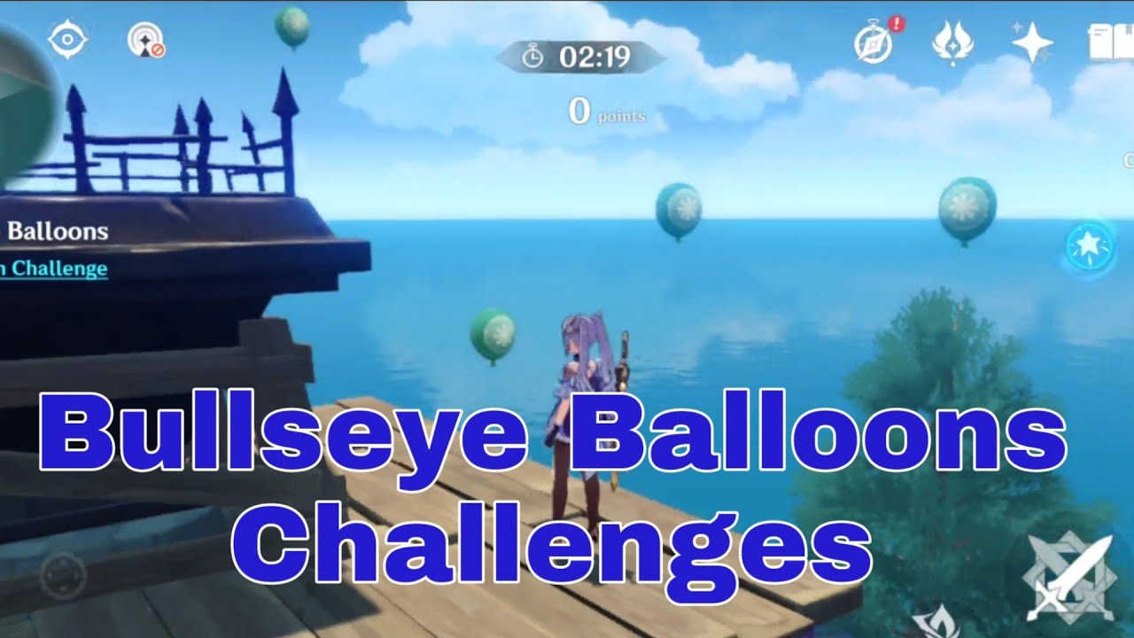 Bullseye Balloons Challenge Guide | Tower waltz |Genshin Impact