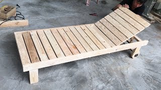 Amazing Creation Woodworking Ideas From Old Pallet // Build A Sun Loungers  How To, DIY!