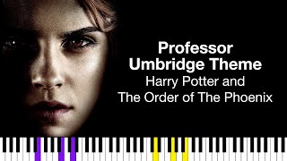 Professor Umbridge Theme  Harry Potter And The Order Of The Phoenix  Piano Tutorial