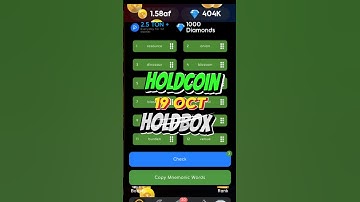 19 October HoldCoin Hold Box Hold Coin Hold Box Passphrase Today October 19