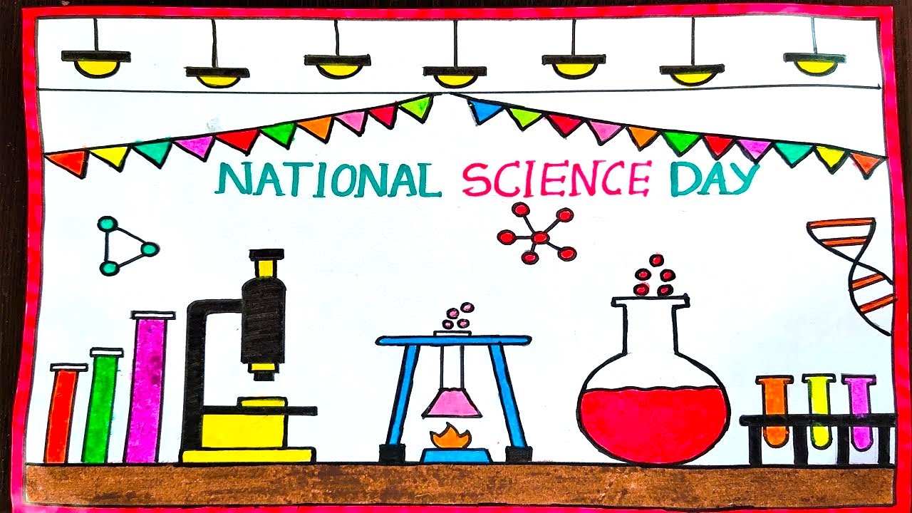 national science day poster drawing latest innovative design 2024