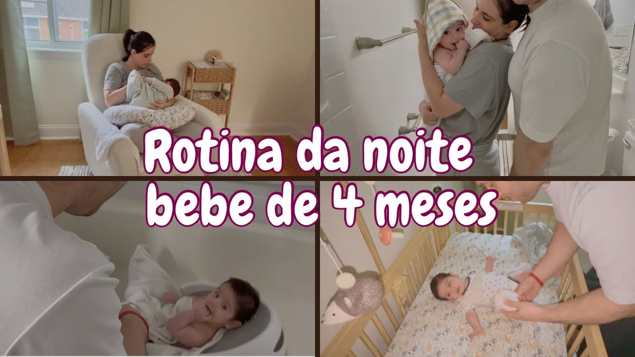 Minha Rotina da Noite com um Bebê de 4 Meses | Vida nos EUA 🇺🇸👶
