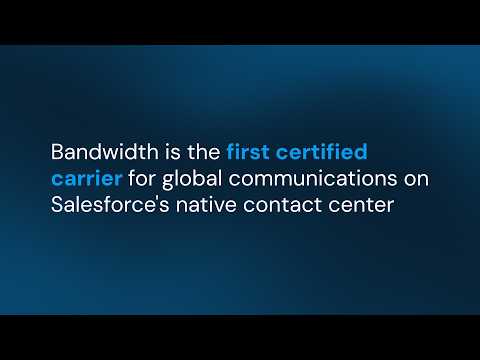 Bandwidth is expanding its collaboration with Salesforce as the first certified carrier to support the global rollout of Salesforce’s native Contact Center.
Bandwidth is expanding its collaboration with Salesforce as the first certified carrier to support the global rollout of Salesforce’s native Contact Center.