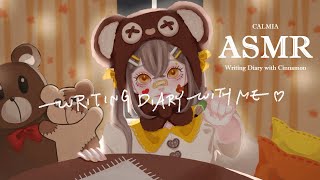 ୨୧⊹ASMR⊹୨୧ WRITING DIARY with Cinnamon ｜no talking｜ writing sound