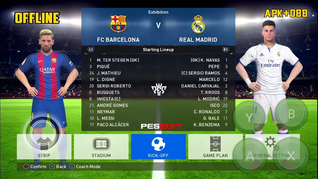 PES 2017 MOBILE OFFLINE PARA ANDROID GRAFICOS PS5 / NOVO MENU & MODO TORNEIO FIFA 16 MOD PES 2017